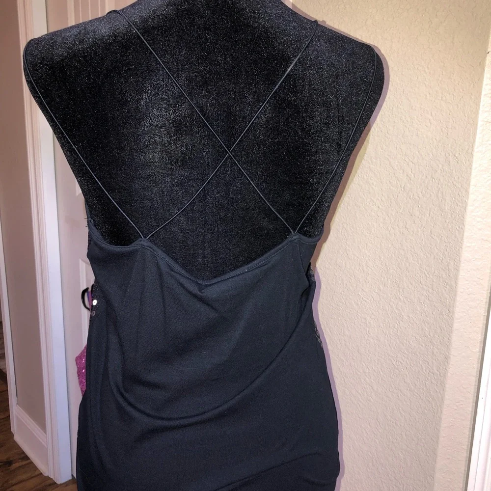 Sexy strappy Black sequin top - Picture 7 of 10